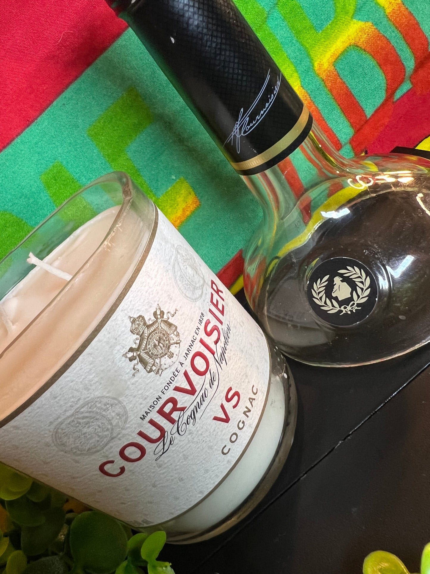 Courvoisier Liquor Bottle Candle