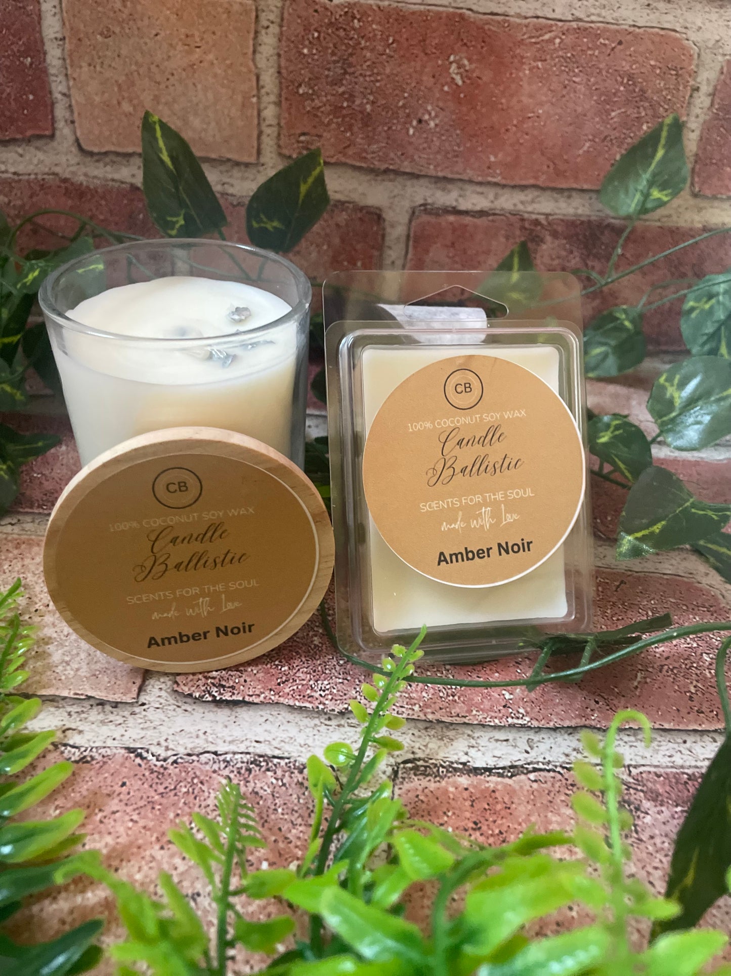 Amber Noir Candle and Wax Set